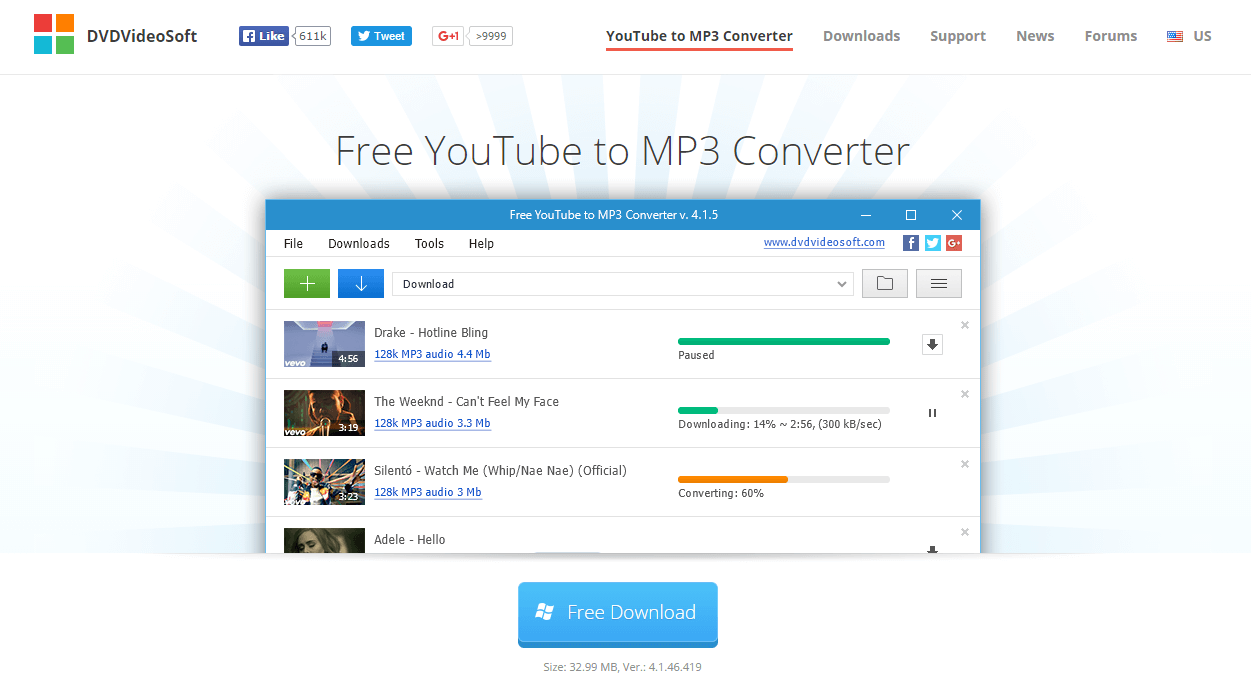 DVD Videosoft Youtube to Mp3 converter