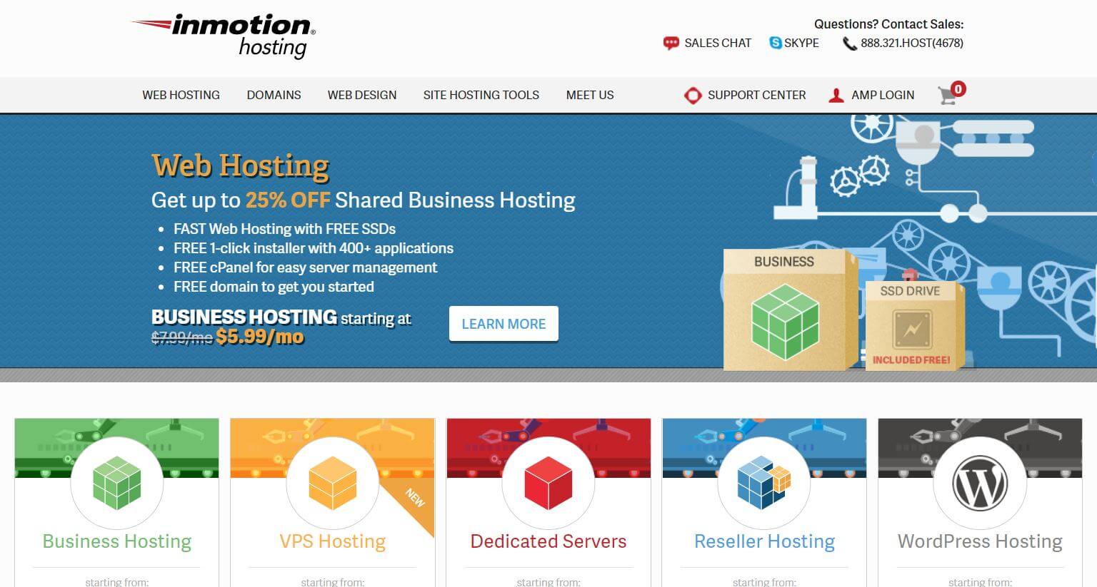 inmotion wordpress hosting service