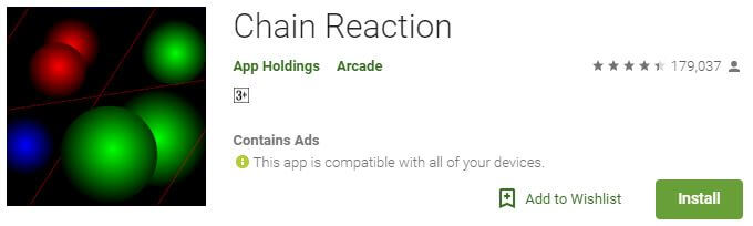 Chain reaction Multiplayer android game