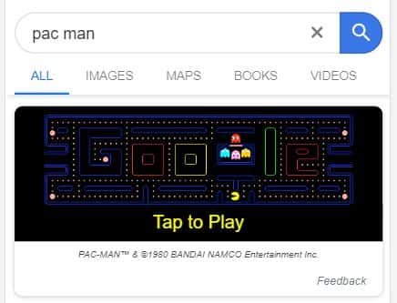 Pac Man - Google Easter Egg