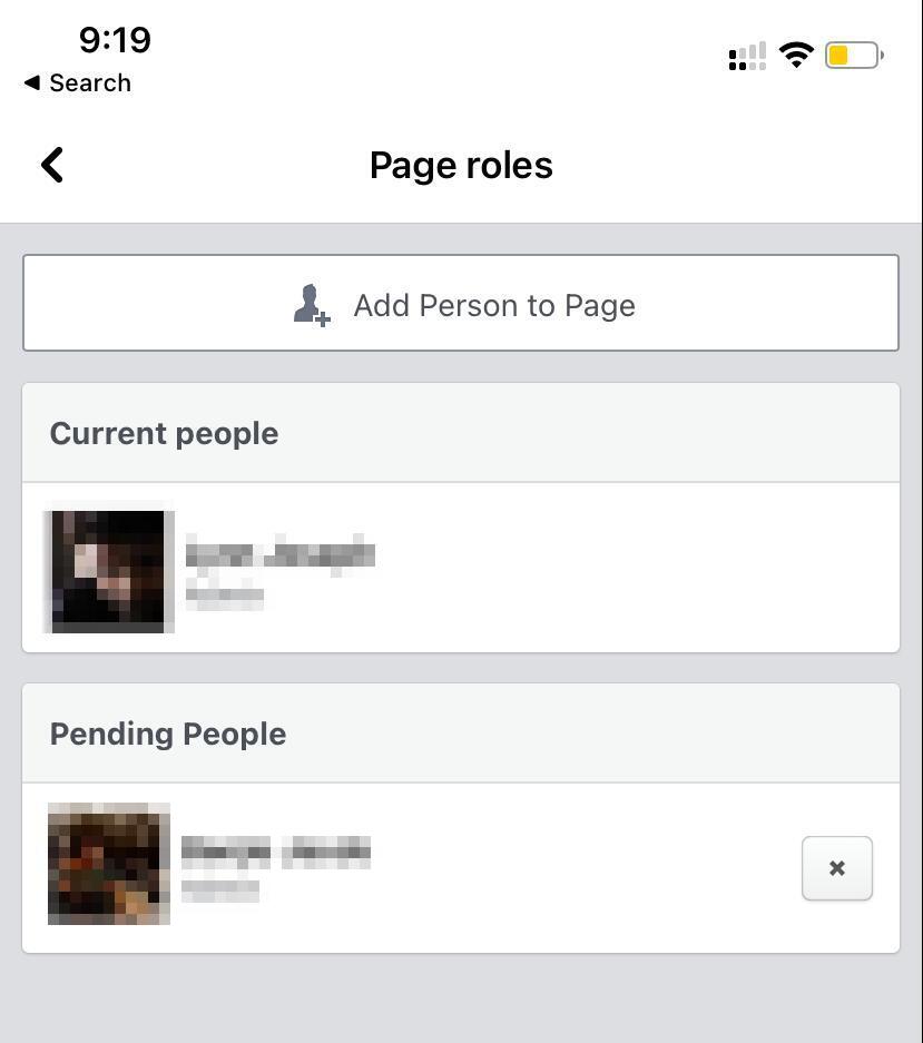 Add person to page