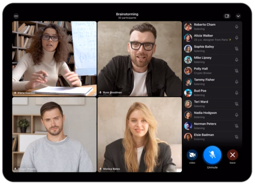 Telegram Group video call on PC
