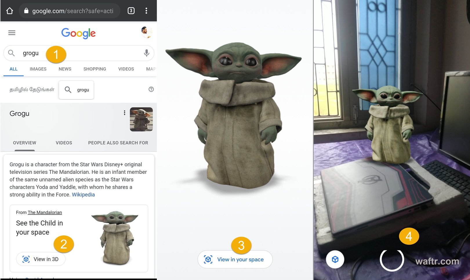 How to See 3D Grogu on Google [iPhone and Android]
