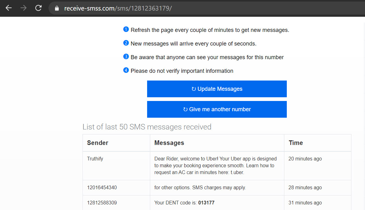 Free SMS OTP to use Signal without phone number