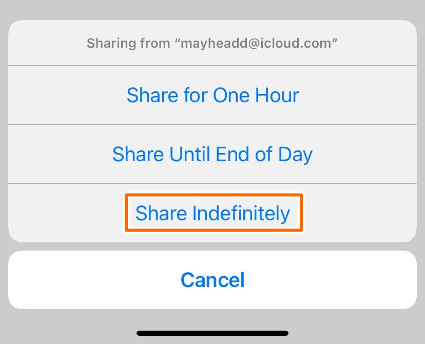 Share Indefinitely